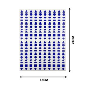 Geometry Sticker 10/20/30mm x 3 sheets - Blue, 10mm