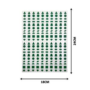Geometry Sticker 10/20/30mm x 3 sheets - Green, 10mm