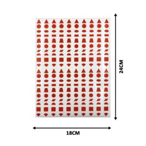 Geometry Sticker 10/20/30mm x 3 sheets - Red, 10mm