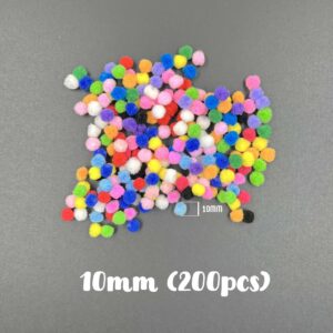 Pom Pom Assorted - Mixed 10mm x 200pcs