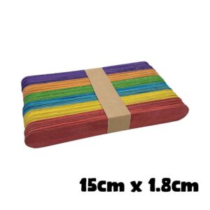 Ice Cream Stick (50pcs) - Coloured