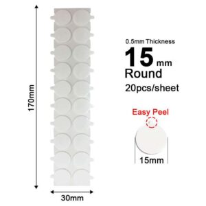 Nano Easy Peel Glue Dot - A2 Round 15mm x 0.5mm (20pcs)
