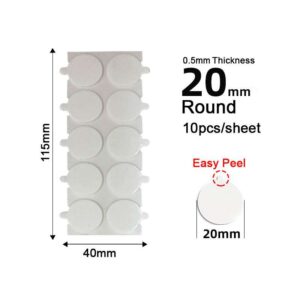 Nano Easy Peel Glue Dot - A3 Round 20mm x 0.5mm (10pcs)
