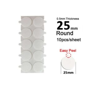 Nano Easy Peel Glue Dot - A4 Round 25mm x 0.5mm (10pcs)