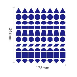 Geometry Sticker 10/20/30mm x 3 sheets - Blue, 20mm