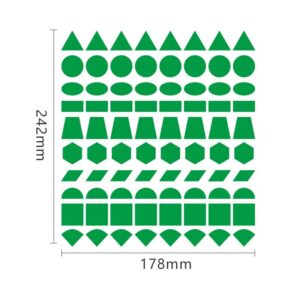 Geometry Sticker 10/20/30mm x 3 sheets - Green, 20mm