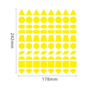 Geometry Sticker 10/20/30mm x 3 sheets - Yellow, 20mm