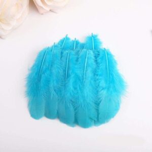 Feather Soft 5cm (100pcs/pkt) - Turquoise Blue