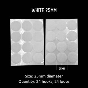 Velcro Dots - White, 25mm x 24 pairs