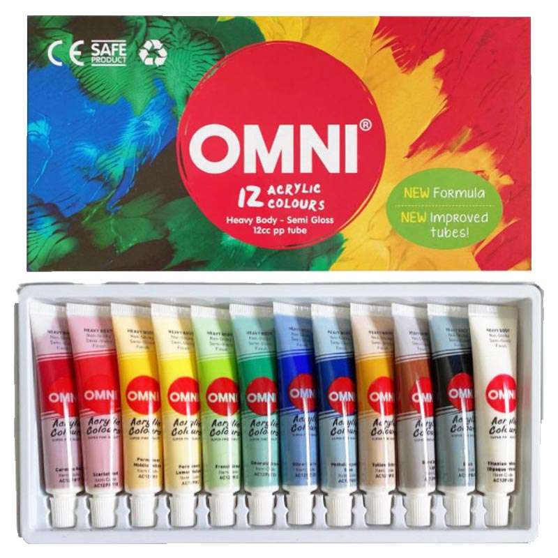 Omni Acrylic Colour Set 12ml - Image 3