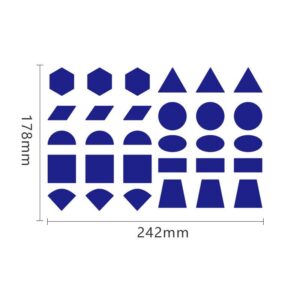 Geometry Sticker 10/20/30mm x 3 sheets - Blue, 30mm
