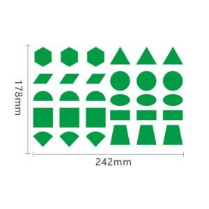 Geometry Sticker 10/20/30mm x 3 sheets - Green, 30mm