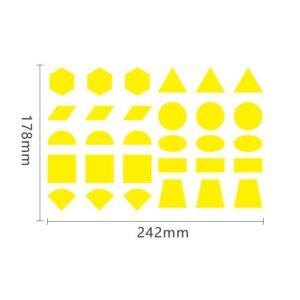 Geometry Sticker 10/20/30mm x 3 sheets - Yellow, 30mm