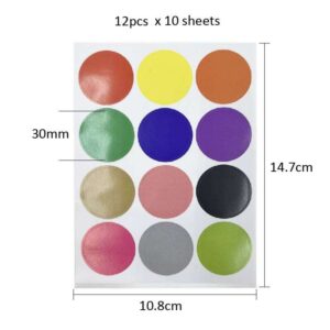 Round Sticker Mixed Colour - 30MM x 120 stickers