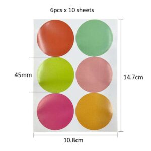 Round Sticker Mixed Colour - 45MM x 60 stickers