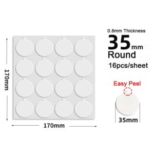 Nano Easy Peel Glue Dot - A7 Round 35mm x 0.8mm (16pcs)