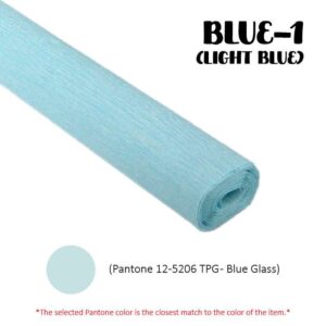 Crepe Paper (Thick) 250cm x 50cm - BLUE-1 (Light Blue)