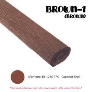 Crepe Paper (Thick) 250cm x 50cm - BROWN-1 (Brown)