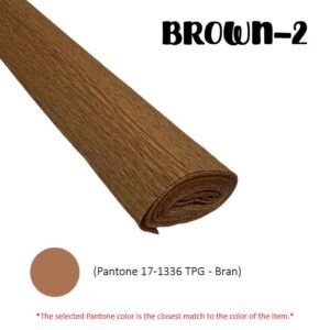 Crepe Paper (Thick) 250cm x 50cm - BROWN-2 (Chocolate)