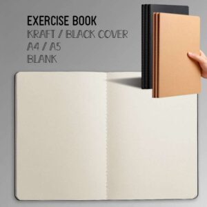 Exercise Book 10set - A5 - Blank, Black