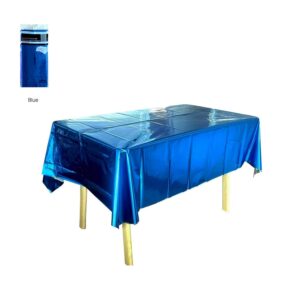 Foil Chrome Table Cloth (137cm x 183cm) - Blue