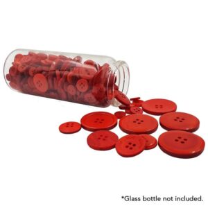 Assorted Button 300g - Red