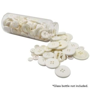 Assorted Button 300g - White
