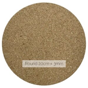 Cork Coaster - Round, 20cm x 3mm