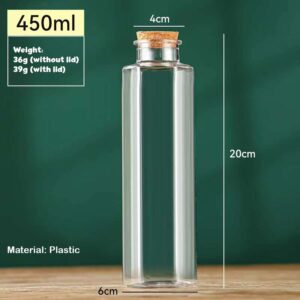 Plastic Bottle - Hex 450ml