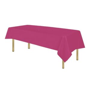 Plastic Table Cloth (137cm x 183cm) - Dark Pink
