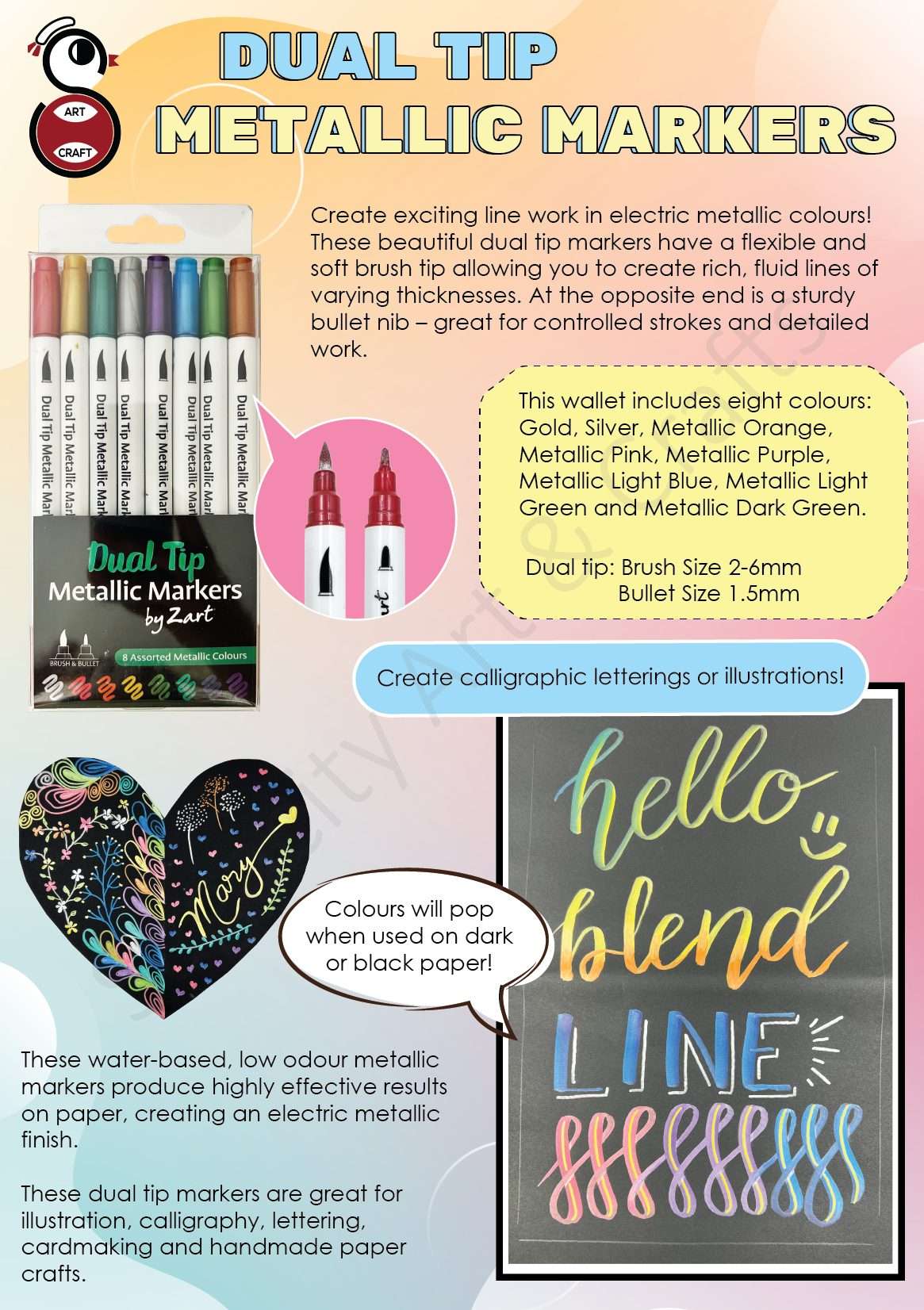Dual Tip Metallic Markers - Image 2