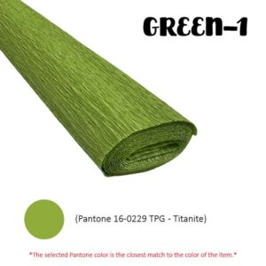 Crepe Paper (Thick) 250cm x 50cm - GREEN-1 (Grass Green)