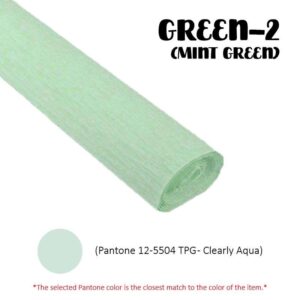 Crepe Paper (Thick) 250cm x 50cm - GREEN-2 (Mint Green)