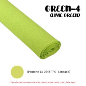 Crepe Paper (Thick) 250cm x 50cm - GREEN-4 (Lime Green)