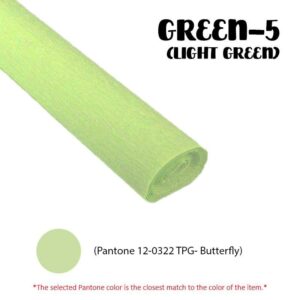 Crepe Paper (Thick) 250cm x 50cm - GREEN-5 (Light Green)