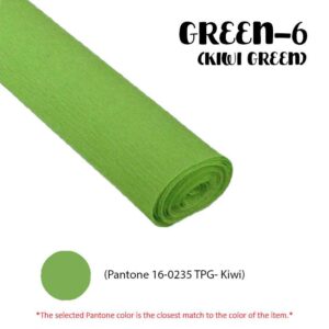 Crepe Paper (Thick) 250cm x 50cm - GREEN-6 (Kiwi Green)