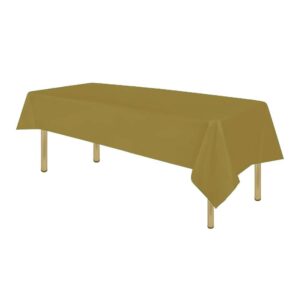 Plastic Table Cloth (137cm x 183cm) - Gold