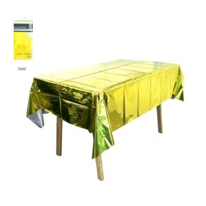 Foil Chrome Table Cloth (137cm x 183cm) - Gold