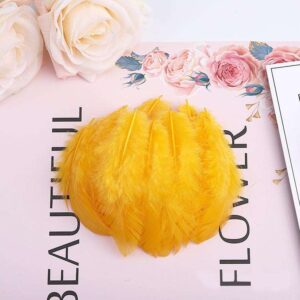 Feather Soft 5cm (100pcs/pkt) - Golden Yellow