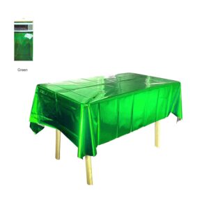 Foil Chrome Table Cloth (137cm x 183cm) - Green