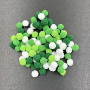 Pom Pom Assorted - Green 10mm x 100pcs