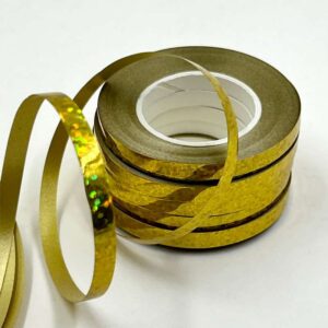 Foil Ribbon 5mm x 10m - Holographic Gold