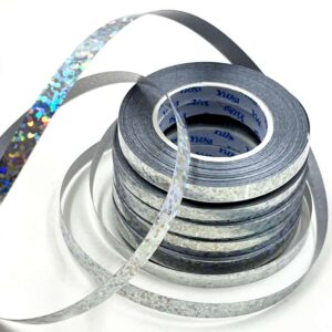 Foil Ribbon 5mm x 10m - Holographic Silver