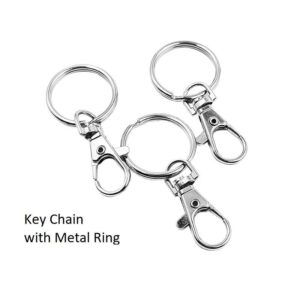 Keychain with Metal Ring (Lobster Clasp) 6pcs
