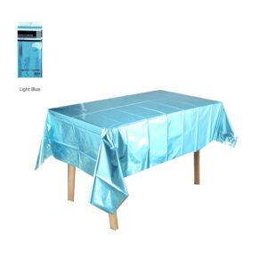 Foil Chrome Table Cloth (137cm x 183cm) - Light Blue