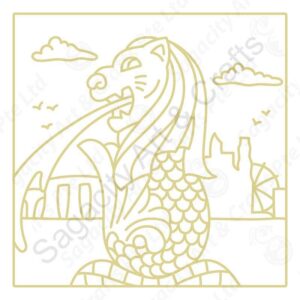 Pre-Waxed Batik (Sg Theme) Kit - Merlion