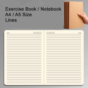 Exercise Book 10set - A4 - Line, Kraft