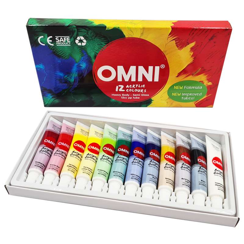 Omni Acrylic Colour Set 12ml - Image 2