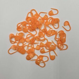 Plastic Crochet Clip (50Pcs) - Orange