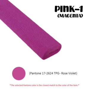 Crepe Paper (Thick) 250cm x 50cm - PINK-1 (Magenta)